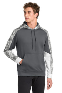 Sport-Tek Sport-Wick Mineral Freeze Fleece Colorblock Hooded Pullover - Dark Smoke Grey/ Dark Smoke Grey
