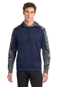Sport-Tek Sport-Wick Mineral Freeze Fleece Colorblock Hooded Pullover - True Navy/ Navy