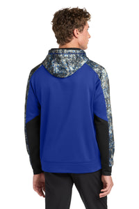 Sport-Tek Sport-Wick Mineral Freeze Fleece Colorblock Hooded Pullover - True Royal/ True Royal Back