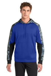 Sport-Tek Sport-Wick Mineral Freeze Fleece Colorblock Hooded Pullover - True Royal/ True Royal