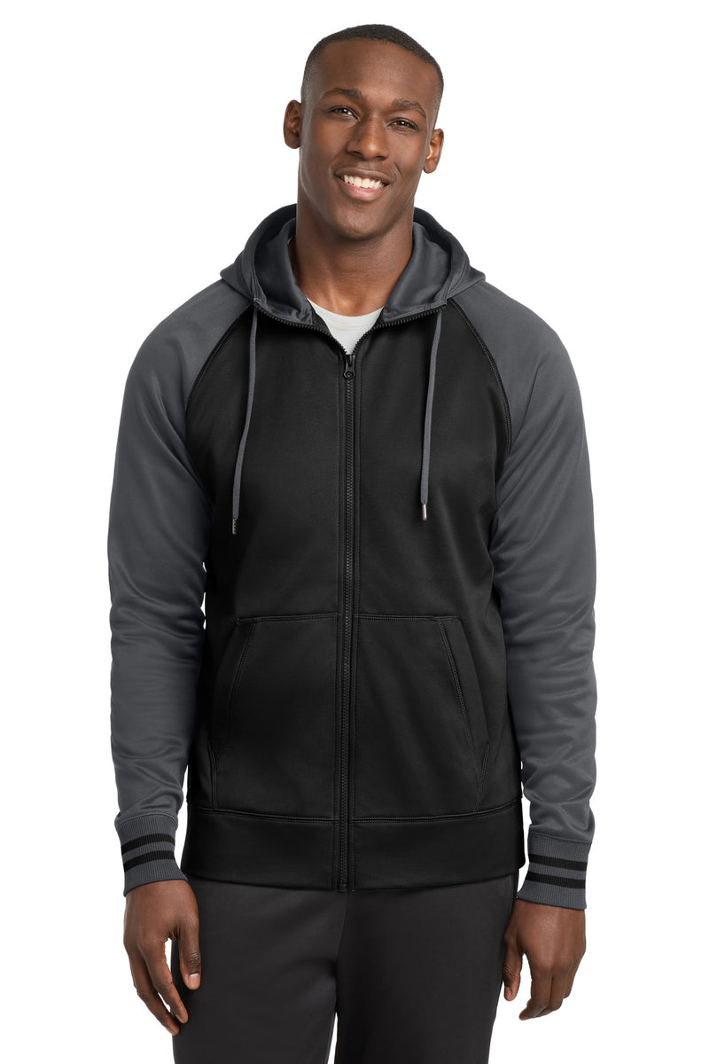 Sport-Tek Sport-Wick Varsity Fleece Full-Zip Hooded Jacket