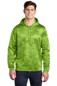Sport-Tek Sport-Wick CamoHex Fleece Hooded Pullover - Lime Shock