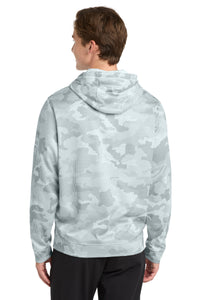 Sport-Tek Sport-Wick CamoHex Fleece Hooded Pullover - White Back