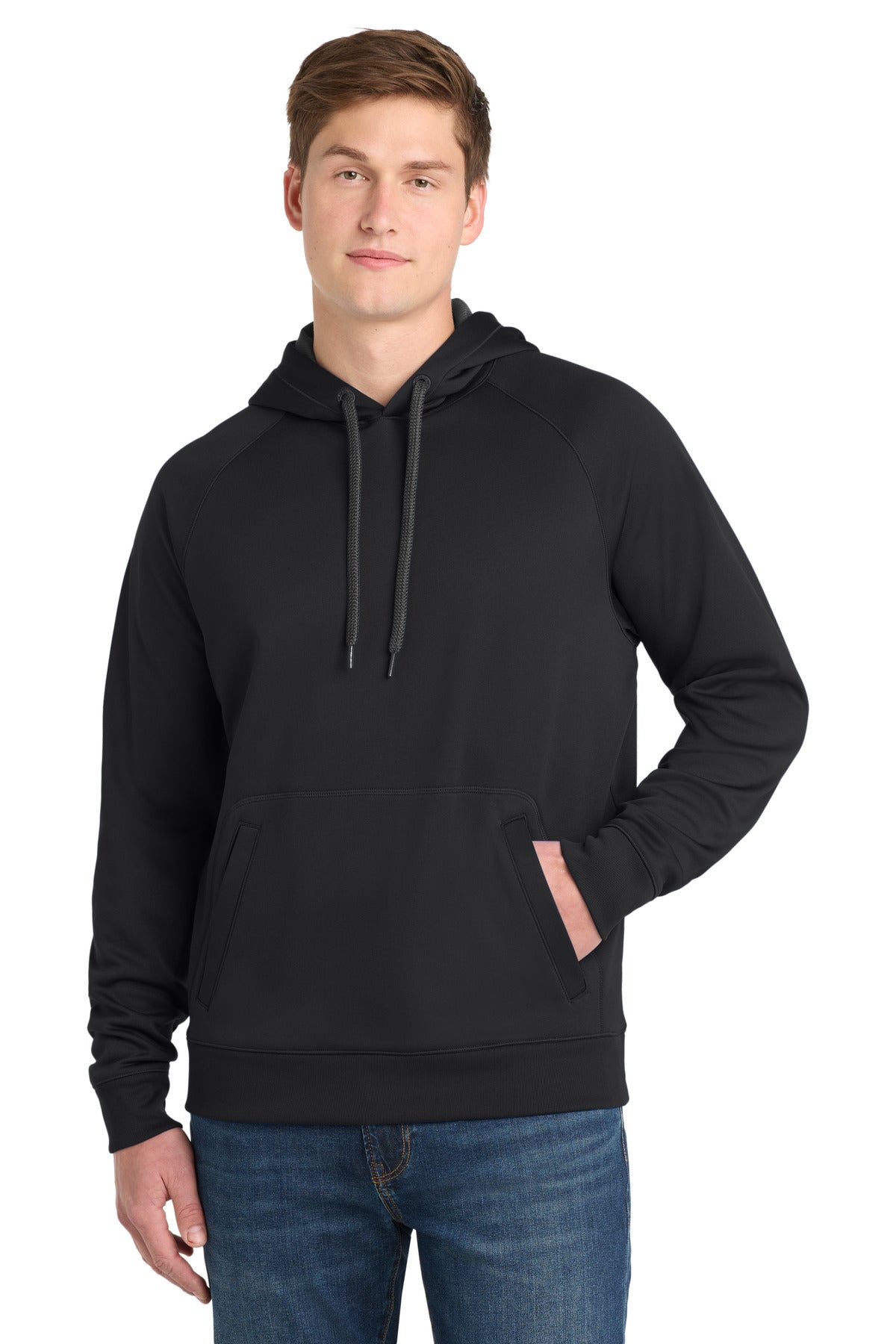 Sport-Tek Tech Fleece Hooded Sweatshirt - Black
