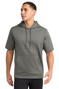 Sport-Tek  Sport-Wick  Fleece Short Sleeve Hooded Pullover - Dark Smoke Grey
