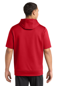 Sport-Tek  Sport-Wick  Fleece Short Sleeve Hooded Pullover - Deep Red Back