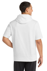 Sport-Tek  Sport-Wick  Fleece Short Sleeve Hooded Pullover - White Back