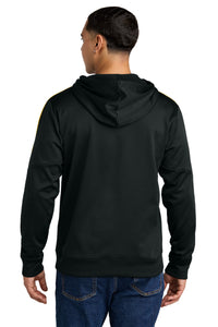 Sport-Tek Sport-Wick Fleece United Pullover Hoodie ST255 - Black/ Gold Back