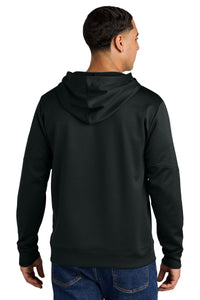Sport-Tek Sport-Wick Fleece United Pullover Hoodie ST255 - Black/ White Back
