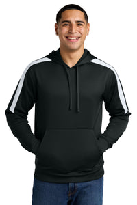 Sport-Tek Sport-Wick Fleece United Pullover Hoodie ST255 - Black/ White