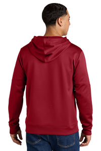 Sport-Tek Sport-Wick Fleece United Pullover Hoodie ST255 - Deep Red/ White Back