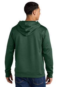 Sport-Tek Sport-Wick Fleece United Pullover Hoodie ST255 - Forest Green/ White Back