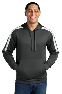 Sport-Tek Sport-Wick Fleece United Pullover Hoodie ST255 - Iron Grey/ White
