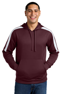 Sport-Tek Sport-Wick Fleece United Pullover Hoodie ST255 - Maroon/ White