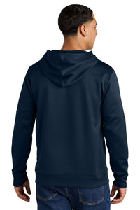 Sport-Tek Sport-Wick Fleece United Pullover Hoodie ST255 - Navy/ White Back