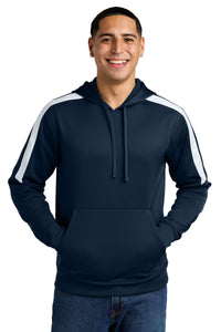 Sport-Tek Sport-Wick Fleece United Pullover Hoodie ST255 - Navy/ White