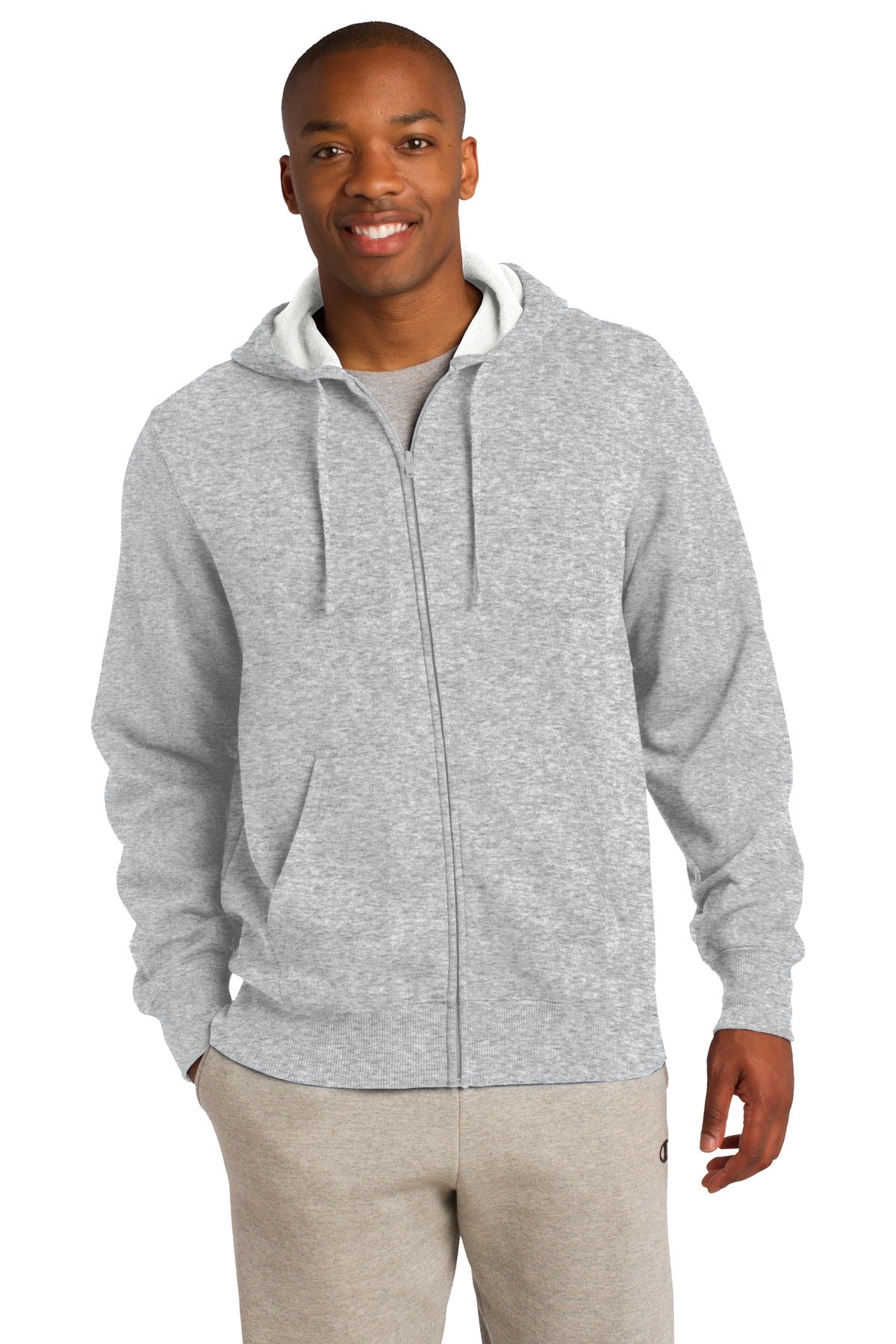 Sport-Tek Full-Zip Hooded Sweatshirt - Athletic Heather