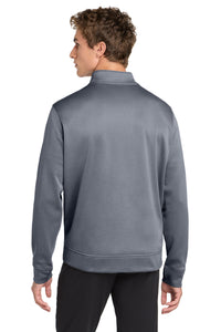 Sport-Tek  PosiCharge  Sport-Wick  Heather Fleece 1/4-Zip Pullover - True Navy Heather Back