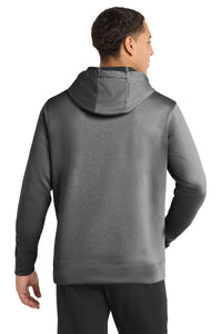 Sport-Tek  PosiCharge  Sport-Wick  Heather Fleece Hooded Pullover - Black Heather Back