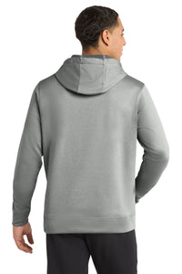 Sport-Tek  PosiCharge  Sport-Wick  Heather Fleece Hooded Pullover - Dark Silver Heather Back