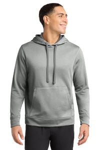 Sport-Tek  PosiCharge  Sport-Wick  Heather Fleece Hooded Pullover - Dark Silver Heather