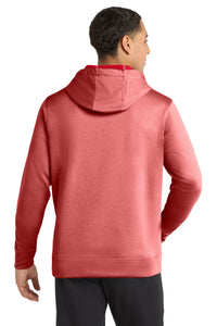 Sport-Tek  PosiCharge  Sport-Wick  Heather Fleece Hooded Pullover - Deep Red Heather Back