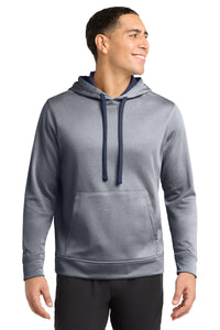 Sport-Tek  PosiCharge  Sport-Wick  Heather Fleece Hooded Pullover - True Navy Heather