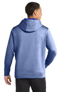 Sport-Tek  PosiCharge  Sport-Wick  Heather Fleece Hooded Pullover - True Royal Heather Back