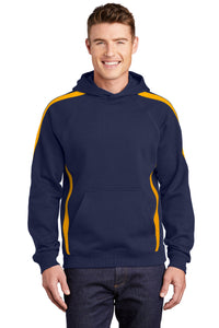 Sport-Tek Sleeve Stripe Pullover Hooded Sweatshirt - True Navy/ Gold
