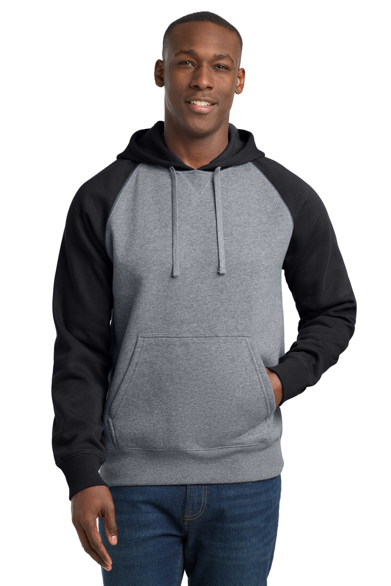 Sport-Tek Raglan Colorblock Pullover Hooded Sweatshirt