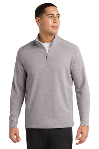 Sport-Tek  Lightweight French Terry 1/4-Zip Pullover - Heather Grey