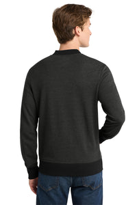 Sport-Tek  Lightweight French Terry Bomber - Heather Black Back