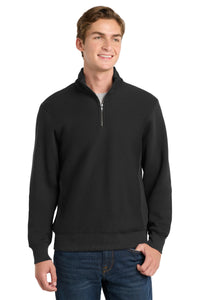 Sport-Tek Super Heavyweight 1/4-Zip Pullover Sweatshirt - Black