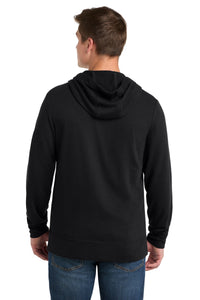 Sport-Tek  PosiCharge  Tri-Blend Wicking Fleece Full-Zip Hooded Jacket ST293 - Black Triad Solid Back