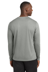 Sport-Tek PosiCharge RacerMesh Long Sleeve Tee - Grey Heather Back