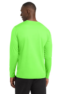 Sport-Tek PosiCharge RacerMesh Long Sleeve Tee - Neon Green Back