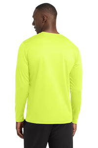 Sport-Tek PosiCharge RacerMesh Long Sleeve Tee - Neon Yellow Back