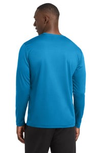 Sport-Tek PosiCharge RacerMesh Long Sleeve Tee - Pond Blue Back