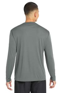 Sport-Tek Long Sleeve PosiCharge Competitor Tee - Grey Concrete Back