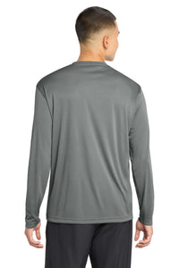 Sport-Tek Long Sleeve PosiCharge Competitor Tee - Iron Grey Heather Back