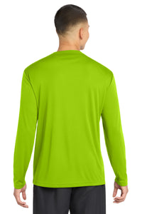 Sport-Tek Long Sleeve PosiCharge Competitor Tee - Lime Shock Back