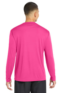 Sport-Tek Long Sleeve PosiCharge Competitor Tee - Neon Pink Back