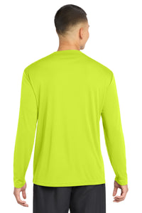 Sport-Tek Long Sleeve PosiCharge Competitor Tee - Neon Yellow Back