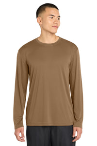 Sport-Tek Long Sleeve PosiCharge Competitor Tee - Woodland Brown