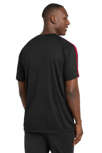 Sport-Tek Colorblock PosiCharge Competitor Tee - Black/ True Red Back