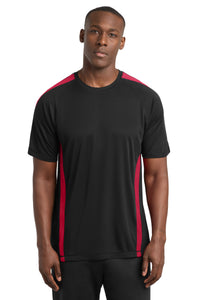Sport-Tek Colorblock PosiCharge Competitor Tee - Black/ True Red