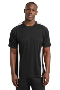 Sport-Tek Colorblock PosiCharge Competitor Tee - Black/ White