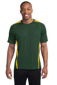 Sport-Tek Colorblock PosiCharge Competitor Tee - Forest Green/ Gold
