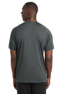 Sport-Tek Colorblock PosiCharge Competitor Tee - Iron Grey/ White Back