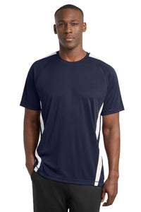 Sport-Tek Colorblock PosiCharge Competitor Tee - True Navy/ White